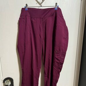 Purple Label scrubs, new pants never worn, size XL in color Wine (red/burgundy)